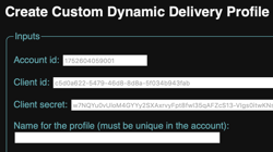 Create Custom Dynamic Delivery Profile